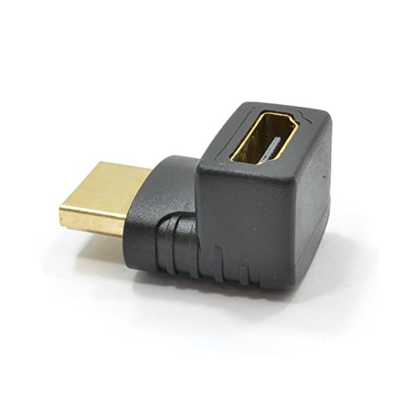 HDMI Femenino Enchufe a Derecho ángulo HDMI Clavija Adaptador Convertidor - Image 3