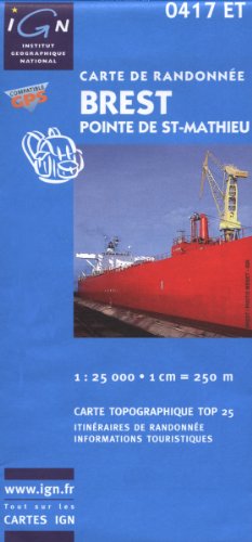 Download Carte de randonnée : Brest, pointe, st mathieu 0417 ET