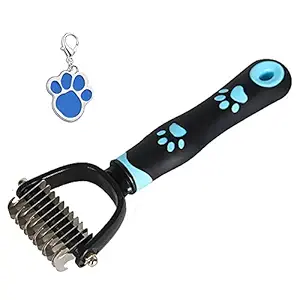 Toyame-Cat Grooming Brush,Dog Brush for Shedding,Double Sided Dematting Undercoat Rake Comb for Pet