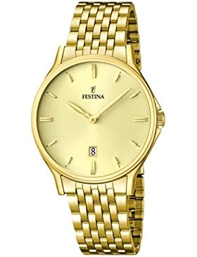 Festina Herren-Armbanduhr XL Analog Quarz Edelstahl F16746/2