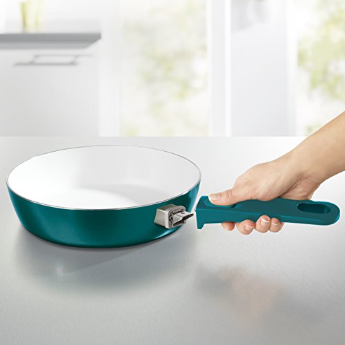 TV Unser Original 05602 bratmaxx Keramik-Hochrandpfannen, 3-er Set mit abnehmbaren Griffen, smaragdgrün - 4