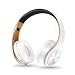 Produktbild Hi-F-Stereo-Ohrhörer, Bluetooth-Kopfhörer, FM und Unterstützung SD-Karte mit Mikrofon für Xiaomi iPhone Sumsamg Tablet weißgold