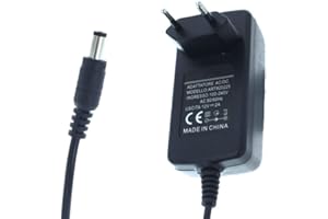 LEDLUX Uniwersalny zasilacz, transformator 12 V, ładowarka ścienna z wtyczką europejską, gniazdo wyjściowe 5,5 mm x 2,1 mm, do kamer monitoringu , pasków świetlnych, twardego dysku (24 W, 12V, 2 A)