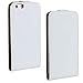 Produktbild Echtes Leder nach oben und unten Klapphandy iPhone 6-Cover (Weiß)