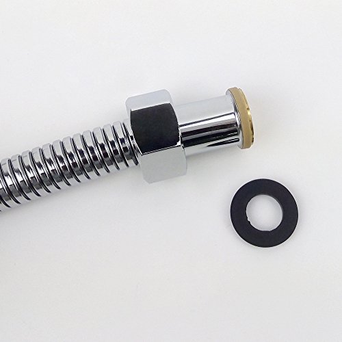 MINGOR Edelstahl Einfache Installation Flexible Brauseschlauch/Duschschlauch Badezimmer Rohraustausch, Poliert Chrom(1m) - 5