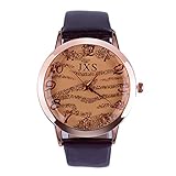 Freiraum !!! LSAltd Damen Elegante Luxus Freizeit Set Auger Leder Stahl Quarzuhr Armbanduhr Chic Armband