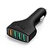 Produktbild AUKEY Quick Charge 3.0 Kfz Ladegerät 4 Port 55.5W, Quick Charge 3.0 * 1 Port & AiPower Technologie  * 3 Ports Car Charger für HUAWEI, iPhone, iPad, HTC, LG, Xiaomi und weitere (Schwarz)