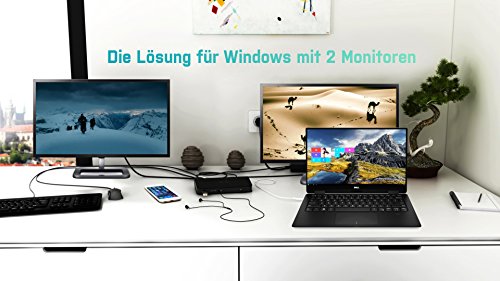 i-tec USB-C Dual Display (MST) Docking Station 1x HDMI, 1x Display Port, 1x Ethernet, 3x USB 3.0, 1x USB-C-Datenschnittstelle, 1x Audio/Mikrofon Jack, 1x 60W USB-C Power Delivery für Aufladung mit einem Kabel, ON/OFF Switch, für Notebooks, Tablets, Widows, Mac OS, auch für MacBook 2016 - 5