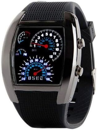 Yuelu car dashboard dial lead movement look man waterproof watch (black)