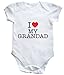 HippoWarehouse I heart my grandad baby vest boys girls
