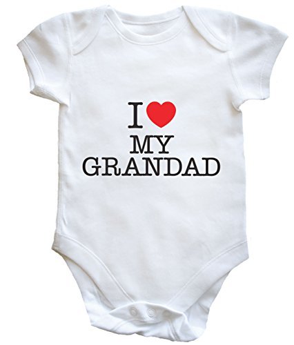 HippoWarehouse I heart my grandad baby vest boys girls