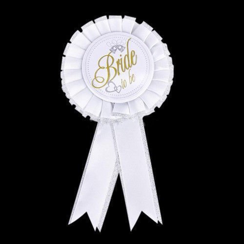 Veewon Braut zu setzen Rosette Badge Sash Garter Veil Hen Night Bachelorette Party Zubehör-Kit - 5