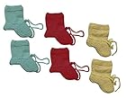 Cute Collection- Handmade/Knitted Baby Boy's Girl's Woolen Socks/Booties (Multicolor, 0-6 Months) 3 Pair
