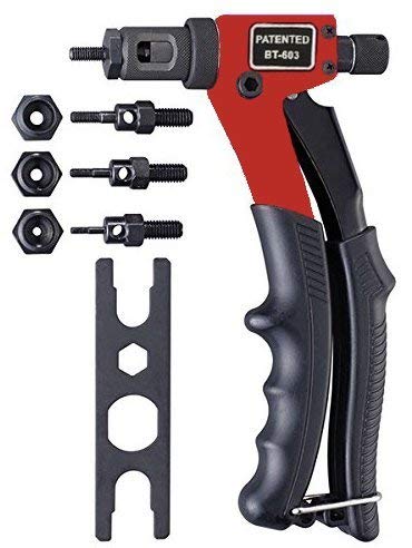 20,3 cm rivets aveugles Pince à riveter Rivet Gun, outils de rivetage avec système de réglage Écrou M3 M4 M5 M6