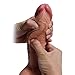 Produktbild Pure Zwei-Layer-Silikon Dildo Soft Outside und Firm Inside Penis mit starken Saugnapf Real Dong Penis Nachbildung, 21.5 cm lang Ø4.1 cm (Skin)