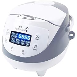 Yum Asia Panda Mini cuiseur à riz avec bol en céramique et Advanced Micom Fuzzy Logic (YUM-EN06) 4 fonctions de cuisson au riz, 4 fonctions multicuiseurs (0.6 Litre) - 220-240V UK/EU Power
