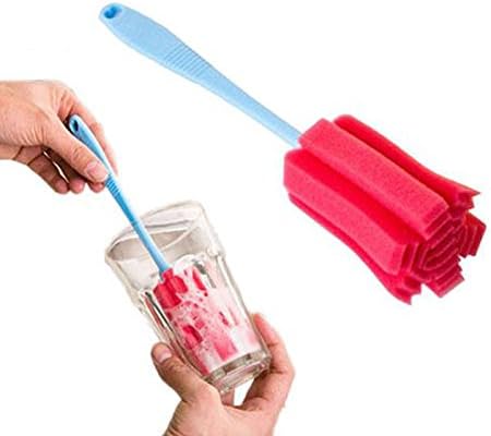 MyVigor Sponge Glass Bottle and Cup Sponge Cleaning Brush (Blue) Simple + Durable Blue Handle Sponge Bottle Brush Cleaning Brush for Cups, Glass, All Size Bottles, Flasks, Wineglass, Baby Milk Bottle Teats Brush, Glass Mug and More.. Convenient Practical Multi-purpose kitchen THICK Sponge Brush for Bottles tool ideal for bottles glass or surface cleaner. Clean, Safe for ease and peace of mind. See Other Colours Bottle Brush Available and Just ADD to Basket.