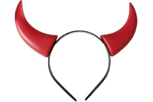 Mizijia Cornes de Diable pour Halloween, Bandeau de Cornes de Diable, Accessoire de Cornes de Diable, Accessoire de Cornes de Taureau pour Femmes et Hommes, Costume d'Halloween Cosplay