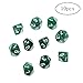 Produktbild Ndier 10 Stück Würfelspiel 10 Seiten D10 Dice Acryl Runde Würfel Corner Dice Spieltisch für Casino Party Pub Board Card Games Grün Props