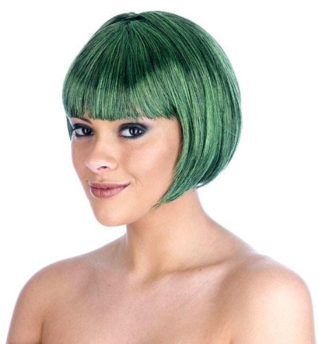 Fun ShackFNX2725 Factory Worker Wig, Women, Green, One Size
