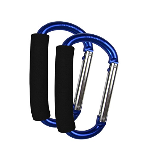 Universal Pushchair Stroller Clip Hook Shopping Bag Carrier Holder (blue)