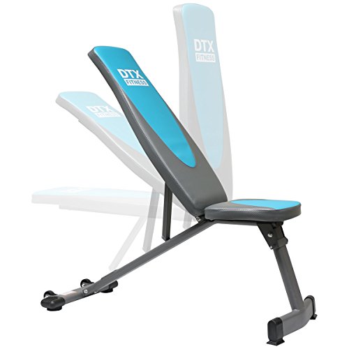 En Venta Banco de pesas plegable DTX Fitness, azul y gris Revisión