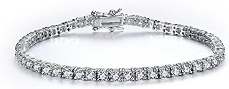 BestOfBijoux® Blanca - Tennis Bracelet - 925 Sterling Silver Tennis Bracelet - Cubic Zirconia [18cm/7inch]