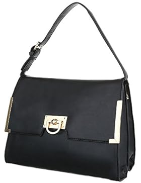 iTal-dEsiGn Damentasche Mittelgroße Schultertasche Handtasche Tragetasche Kunstleder TA-A21