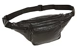 Gürteltasche LEAS in Echt-Leder, schwarz - ''LEAS Travel-Line''