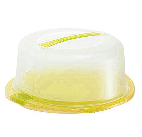 Rotho Torten-Glocke Transport-Box Kuchen-Box + Kühlakku ca. Ø 29,5cm Gelb - 2