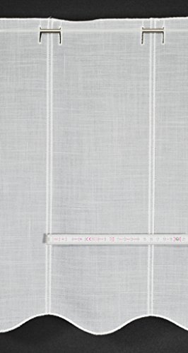 Scheibengardine weiß Käseleinenoptik 50 cm hoch | Breite der Gardine durch Stückzahl in 15,5 cm Schritten wählbar! - 2