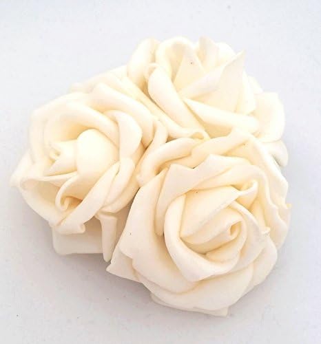 Cream Roses Cluster Artificial Hair Flower Clip Corsage Hand Made in UK