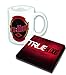 Produktbild True Blood Kaffeetasse and Untersetzer Bottle Label Nue offiziell Gift set