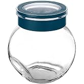 Cam Kavanoz, Cam Saklama Kabı, Sızdırmaz Kaplar (Lacivert, 750 ml)
