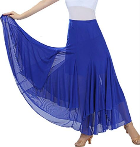 Pealiker Ballroom Waltz Dancing Skirts Party Latin Dancing Long Swing Skirts
