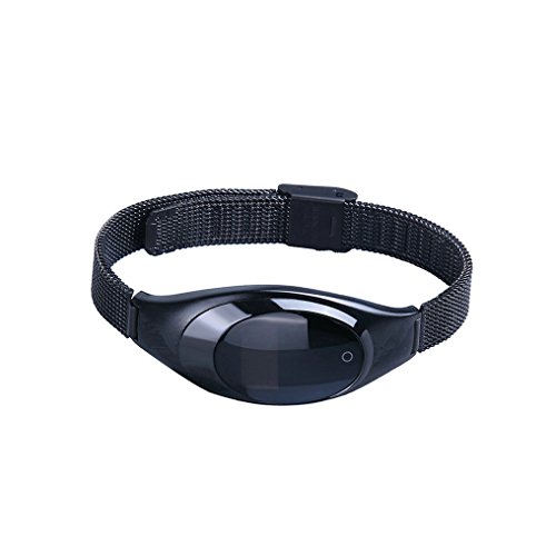 Zimingu® Smart Armbanduhr Mädchen Stilvoll Fitness Armband Fitness Tracker IP67 Wasserdicht Smart Watch für Android und IOS ( Schrittzähler Gesundheits-Schlaf-Monitor Herzfrequenz-Monitor mit Call / SMS Erinnerung ) (schwarz) - 2
