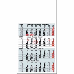 Preisvergleich Produktbild 5 x Güss 4-Monatskalender 30x60cm 2019