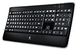 920-002379 Logitech K800 RF Wireless AZERTY Belgisch Schwarz Tastatur - Tastaturen (RF Wireless, AZERTY, Schwarz)