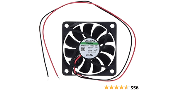 SUNON, ventola da 12 V, DC 0,27 W, 60 x 60 x 15 mm, 21,6 m³/h, 2200  giri/min, 21,6 m³/h HA60151V41000UA99 : Amazon.it: Informatica