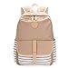 Produktbild Mädchen Schulrucksack Damen Canvas Rucksack Teenager Schultasche Outdoor Freizeit Daypacks mit Streifen