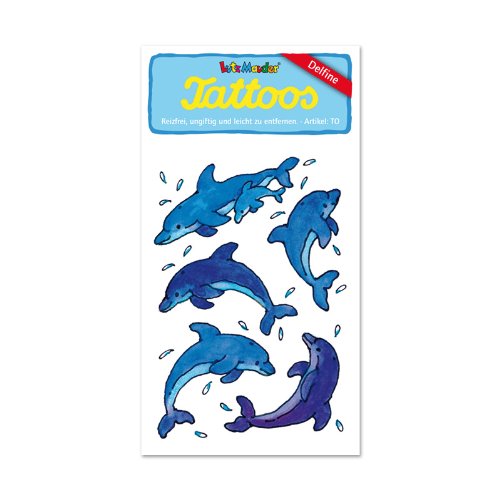 Delfine Tattoos von Lutz Mauder // Kinder Kindertattoo Tatoo Tatto Kindergeburtstag Geburtstag Mitgebsel Geschenk
