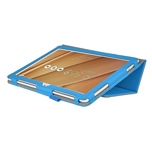 ELTD ASUS ZENPAD 10 Z300M / Asus ZenPad 10 LTE Hülle case- Leder Tasche Schutzhülle mit Standfunktion, Blue-Blau - 4