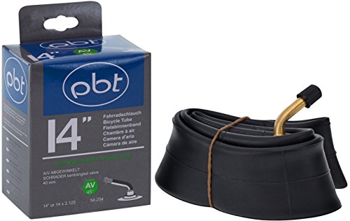 PBT Cámara de aire | 14 pulgadas | Válvula inclinada adaptada a coche de bebé patinete correpasillos bicileta infantil | Cámara de aire 14" o 14 x 2.125 - Edición 2019