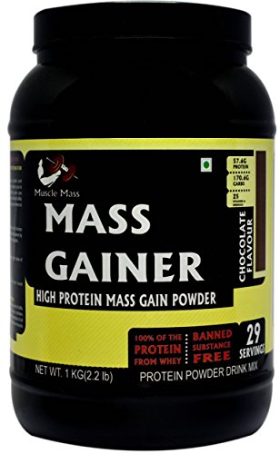 Muscle Mass Gainer (Whey Protein) Supplement Powder Chocolate, 1 Kg / 2.2 Lb (29 Servings) RS.875 (42.00% Off) - Amazon