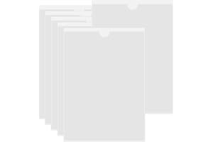 HLIWS A4 Adhesive Vertical Plastic Card Sleeves-6 Pcs Card Plastic Pocket Holder,Waterproof Clear Pockets for Home, Office, School and Travel(Inside Size:21 * 29.7cm)