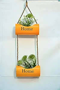 TRT Beautiful Double Deckar Hanging Pot | Wall and Ceiling Hanging Garden Pots | Home Garden Decor
