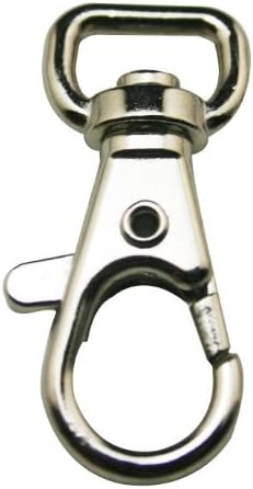 Chuzhao Wu 1.4" Metal Silvery Curved Lobster Clasps Swivel Trigger Clips Snap(Pack Of 20)