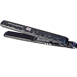 Placas anchas de CERÁMICA con TURMALINA IONIZADA (mineral que propaga iones, suaviza el cabello y elimina el efecto crespo). Además, posee un revestimiento en tratamiento de KERATINA y NANOPLATA (micro partículas de plata que purifica el cabello eliminando las bacerias).