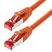 Produktbild helos 118176 Patchkabel S/FTP (PIMF) CAT 6 orange 2m CAT.6 Ethernet LAN Patchkabel Gigabit Netzwerkkabel Patch Kabel folien und geflechtgeschirmt halogenfrei PIMF 2 x RJ45 Stecker ideal für Switch , Internet, Spielkonsole, DSL Verbindungen , Patchfelder , Patchpanel , Router , Modem , Access Point und andere Geräte mit RJ45 Anschluß , CAT Kabel KAT Kabel CAT6 CAT 6 , geschirmtes Patchkabel