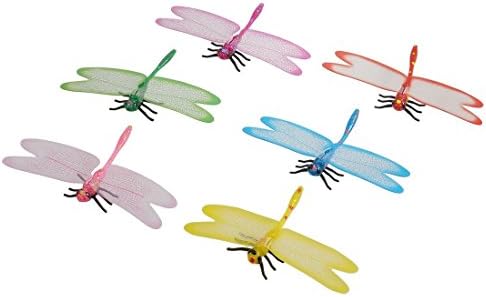 Orange Dragonfly With Diamante Detail, Mesh Wings And Clip On Back - 9cm Decorative Dragonflies
